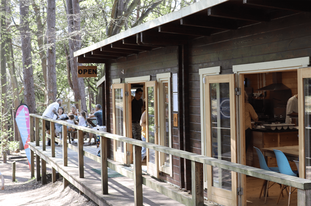 Cafe explore in the new forest at Avon Tyrrell
